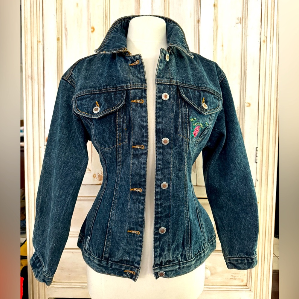 Jordache Frills Jean Jacket Size S